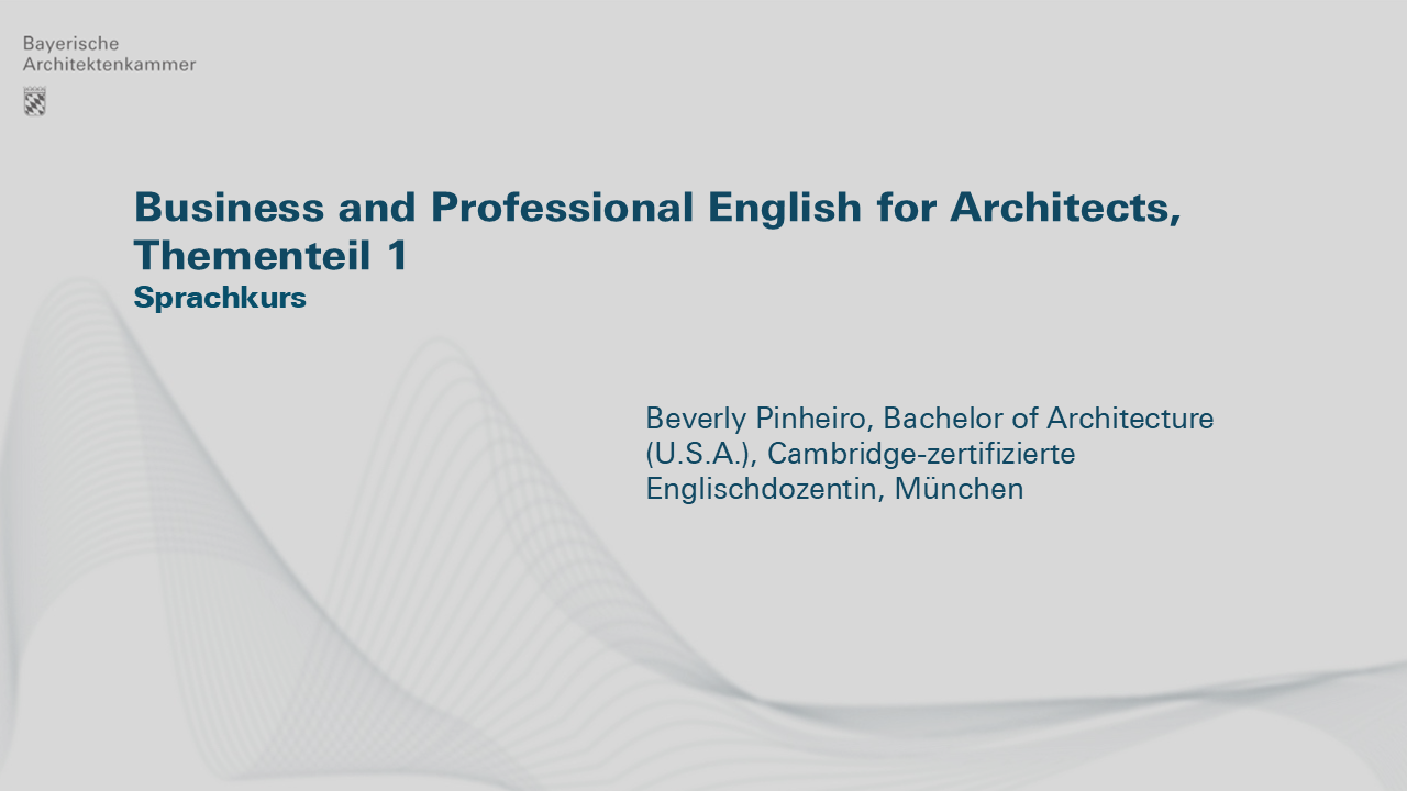 English for Architects 1